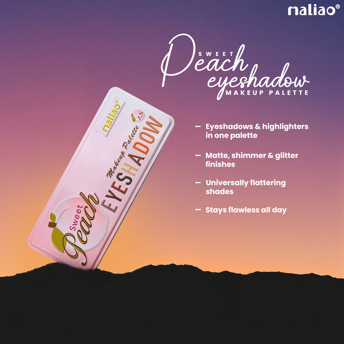 Maliao Sweet Peach Eyeshadow Palette - Irresistible Hues for Mesmerizing Eyes Eye